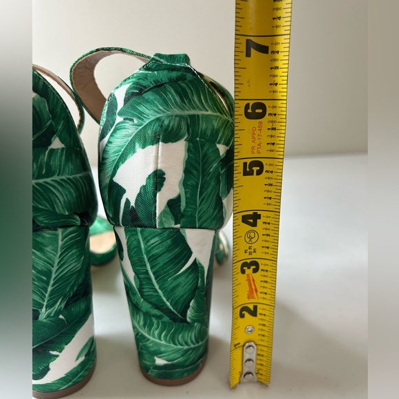 Mata Lopez Floral Ankle Strap Palm Tree Gorgeous Block Heels Size 8.5 - Picture 7 of 12